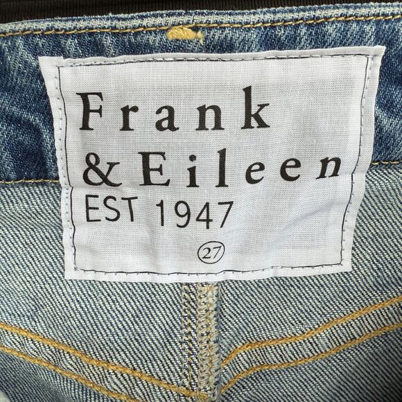 Frank & Eileen Donnybrook denim midi skirt - blue - front slit - long - size 27 - Picture 4 of 12